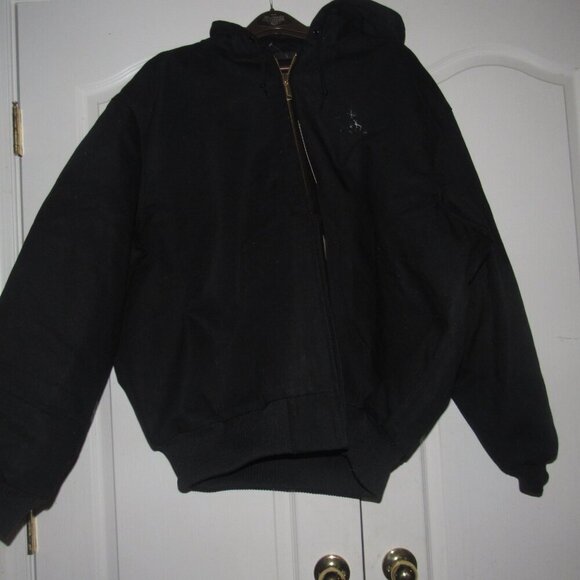 Carhartt Firm Duck Insulated Flannel-Lined Active Black 3XL – Loose Fit Jacket - Picture 3 of 9